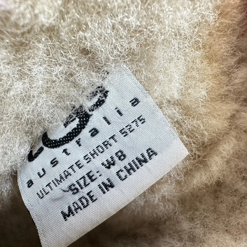 Ugg Australia Ultimate Short Suede Shearling‎ Boots Chestnut Brown Size 8